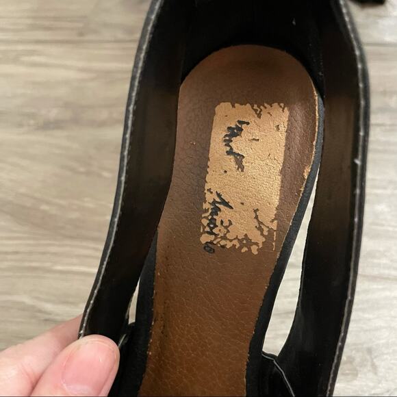 Michael Antonio black peep toe platform heels size 8.5 - Picture 9 of 10